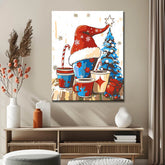 Paint by Numbers Christmas Illustration Santa Hat Mulled Wine
